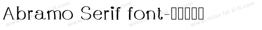 Abramo Serif font字体转换